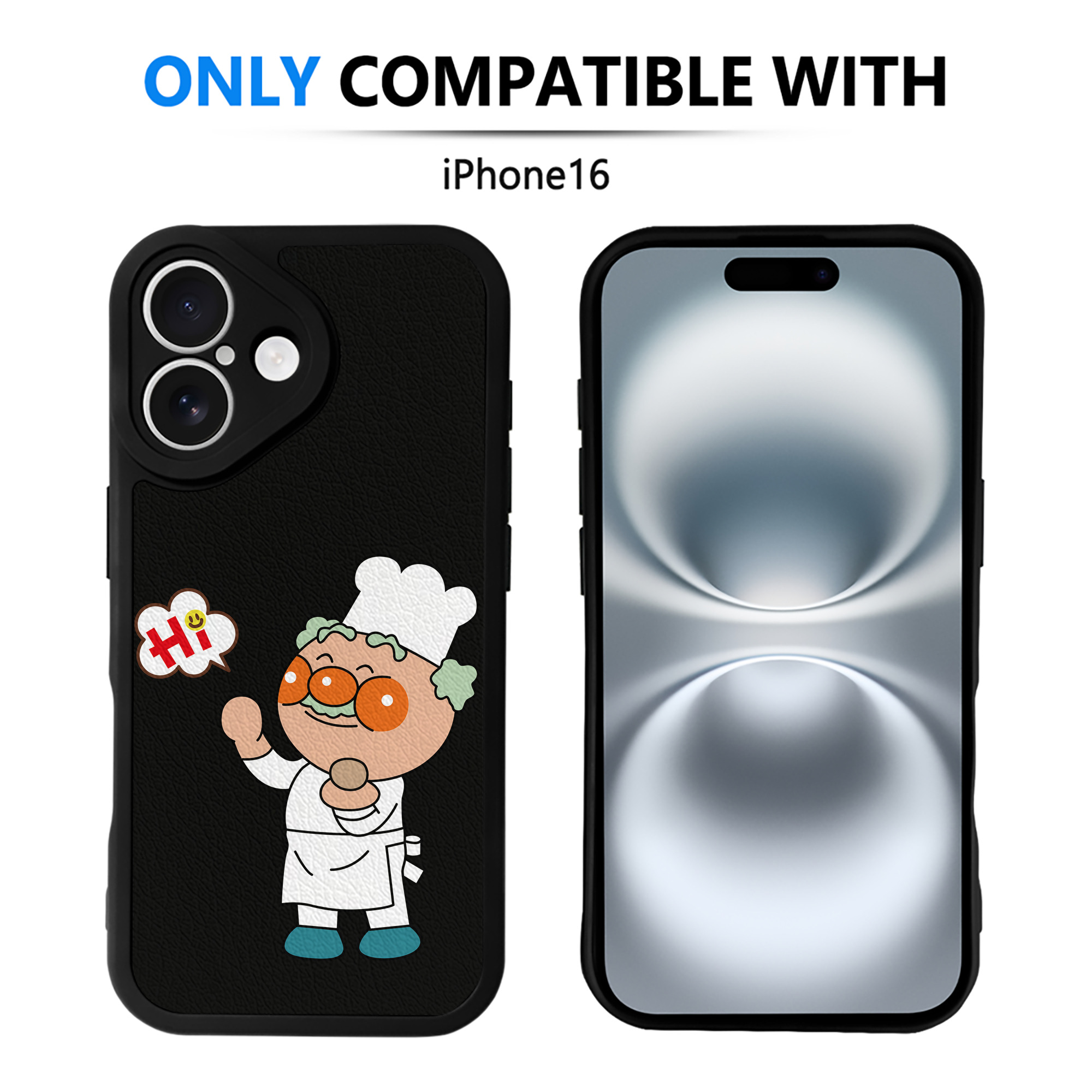 （画像用） アンパンマン Anpanman 【iPhone 16シリーズ対応】シリコンスマホケース（レザー調） 材質：シリコン